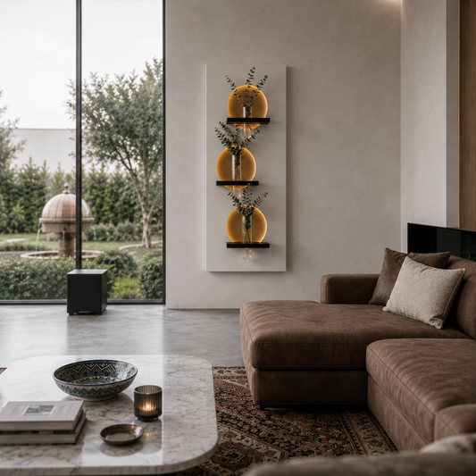 Modern Ledli Duvar Tablosu | Dekoratif Panel | Gizli Aydınlatmalı | Özel Dokulu