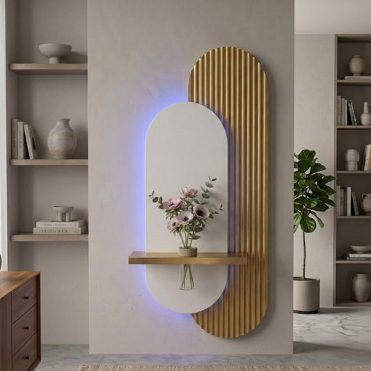 Modern Ledli Duvar Tablosu | Dekoratif Panel | Gizli Aydınlatmalı | Özel Dokulu