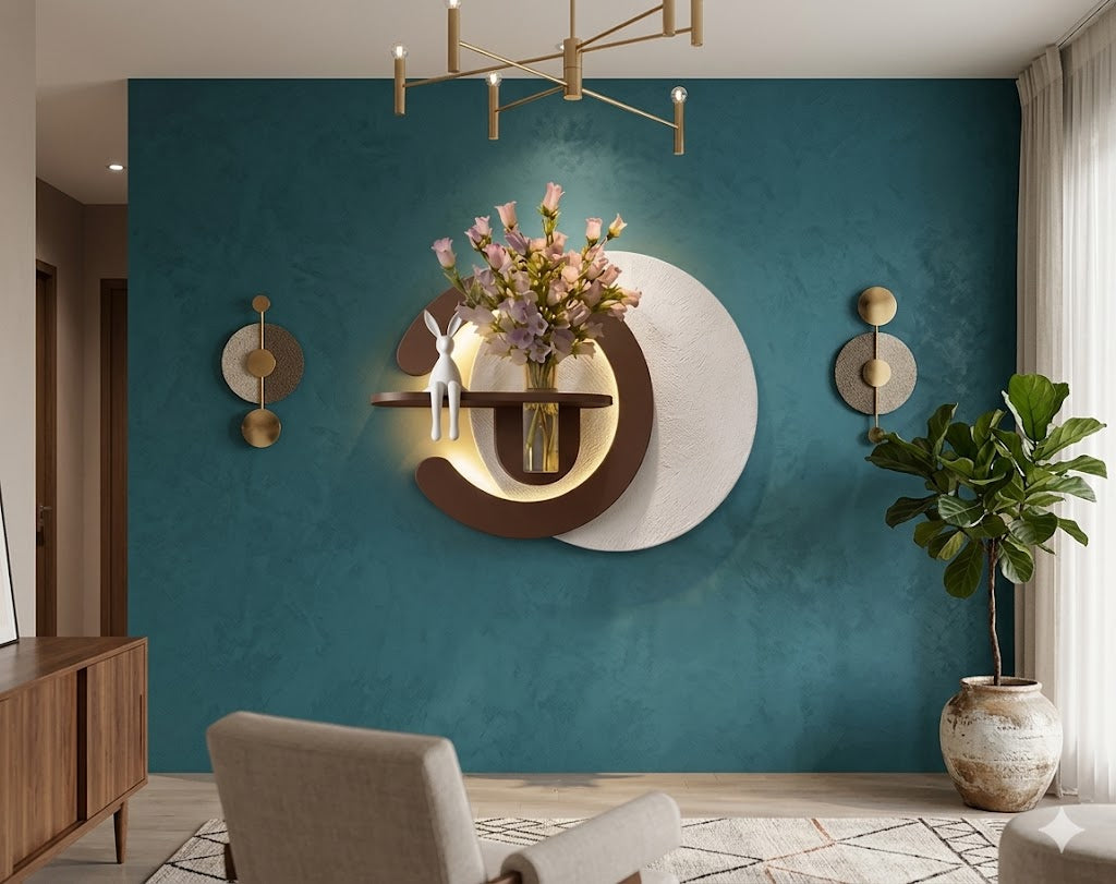 Modern Ledli Duvar Tablosu | Dekoratif Panel | Gizli Aydınlatmalı | Özel Dokulu