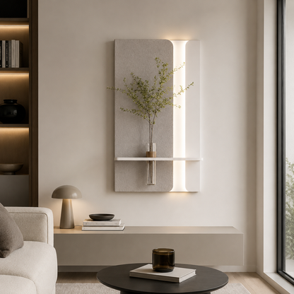 Modern Ledli Duvar Tablosu | Dekoratif Panel | Gizli Aydınlatmalı | Özel Dokulu