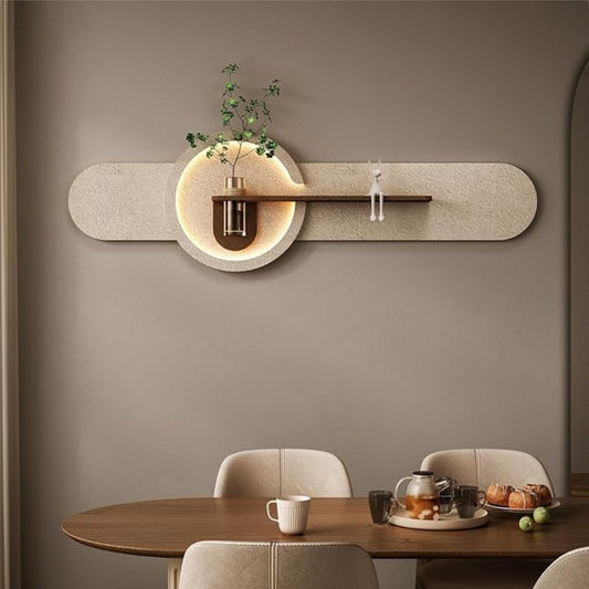 Modern Ledli Duvar Tablosu | Dekoratif Panel | Gizli Aydınlatmalı | Özel Dokulu