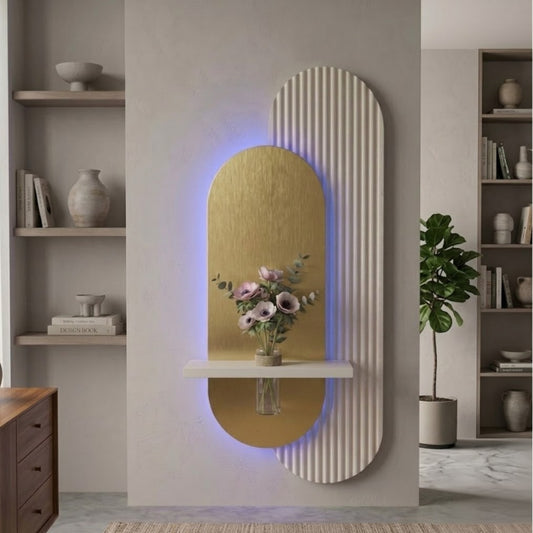 Modern Ledli Duvar Tablosu | Dekoratif Panel | Gizli Aydınlatmalı | Özel Dokulu