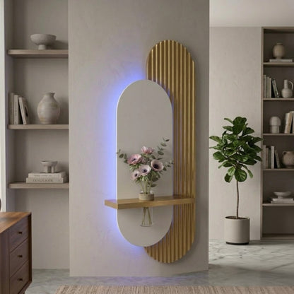 Modern Ledli Duvar Tablosu | Dekoratif Panel | Gizli Aydınlatmalı | Özel Dokulu