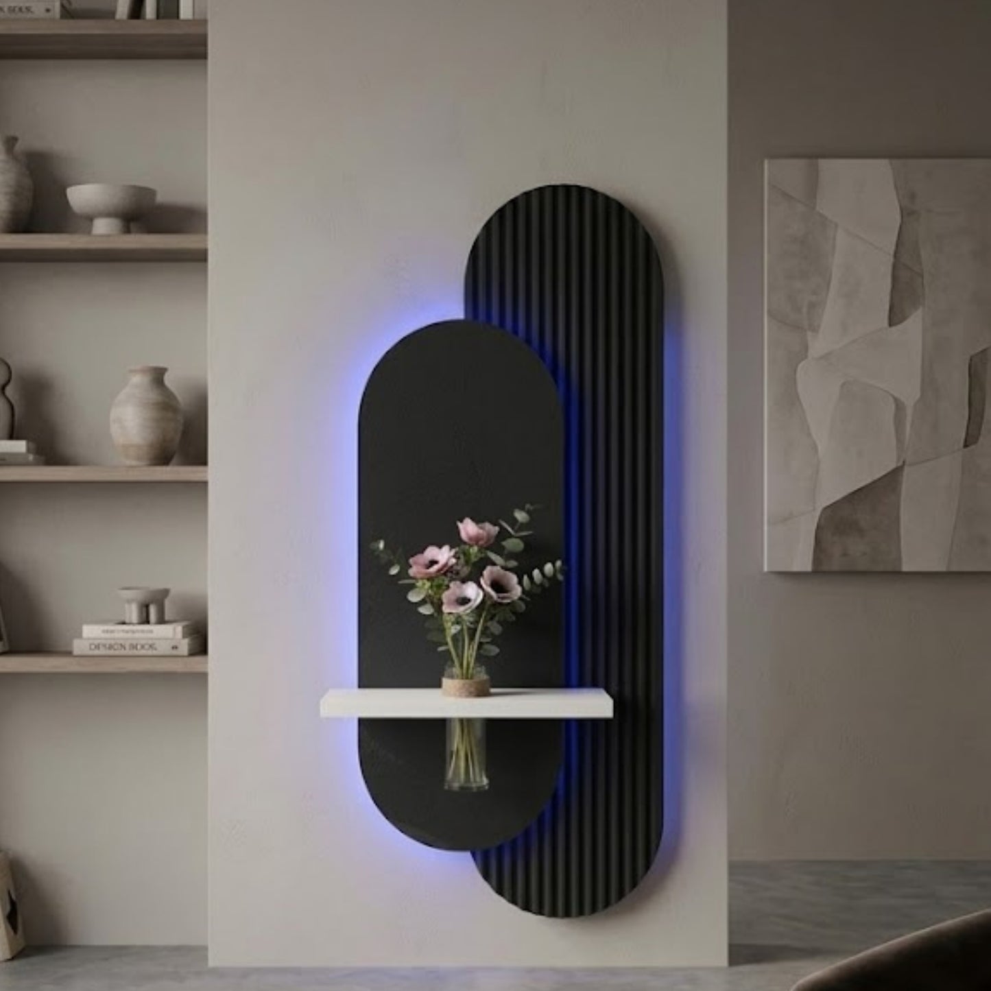 Modern Ledli Duvar Tablosu | Dekoratif Panel | Gizli Aydınlatmalı | Özel Dokulu