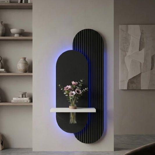 Modern Ledli Duvar Tablosu | Dekoratif Panel | Gizli Aydınlatmalı | Özel Dokulu