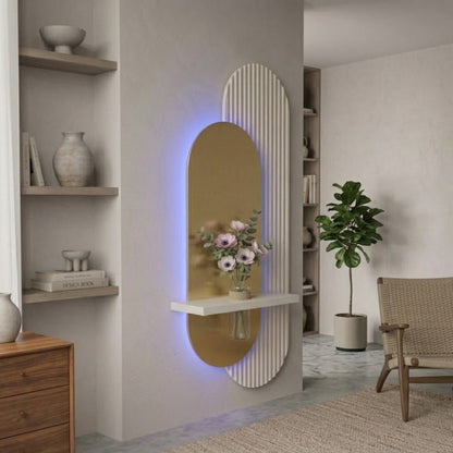 Modern Ledli Duvar Tablosu | Dekoratif Panel | Gizli Aydınlatmalı | Özel Dokulu