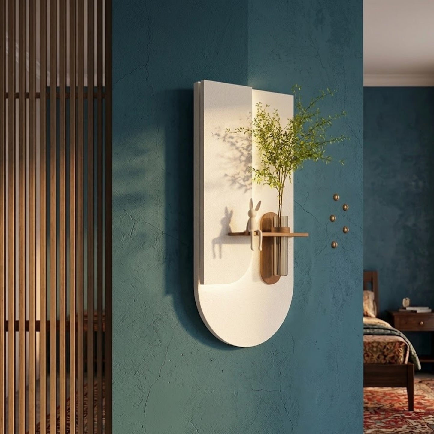 Modern Ledli Duvar Tablosu | Dekoratif Panel | Gizli Aydınlatmalı | Özel Dokulu