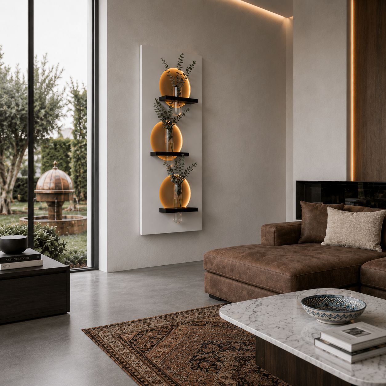 Modern Ledli Duvar Tablosu | Dekoratif Panel | Gizli Aydınlatmalı | Özel Dokulu