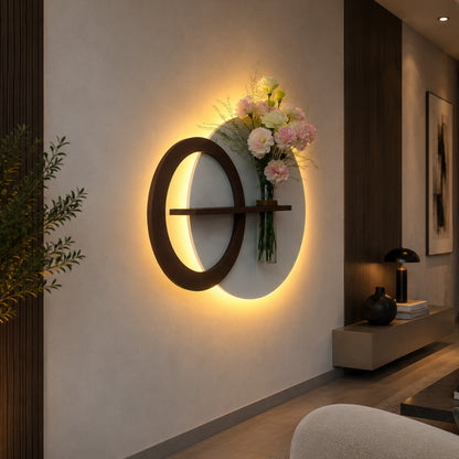 Modern Ledli Duvar Tablosu | Dekoratif Panel | Gizli Aydınlatmalı | Özel Dokulu