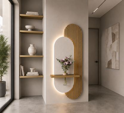 Modern Ledli Duvar Tablosu | Dekoratif Panel | Gizli Aydınlatmalı | Özel Dokulu