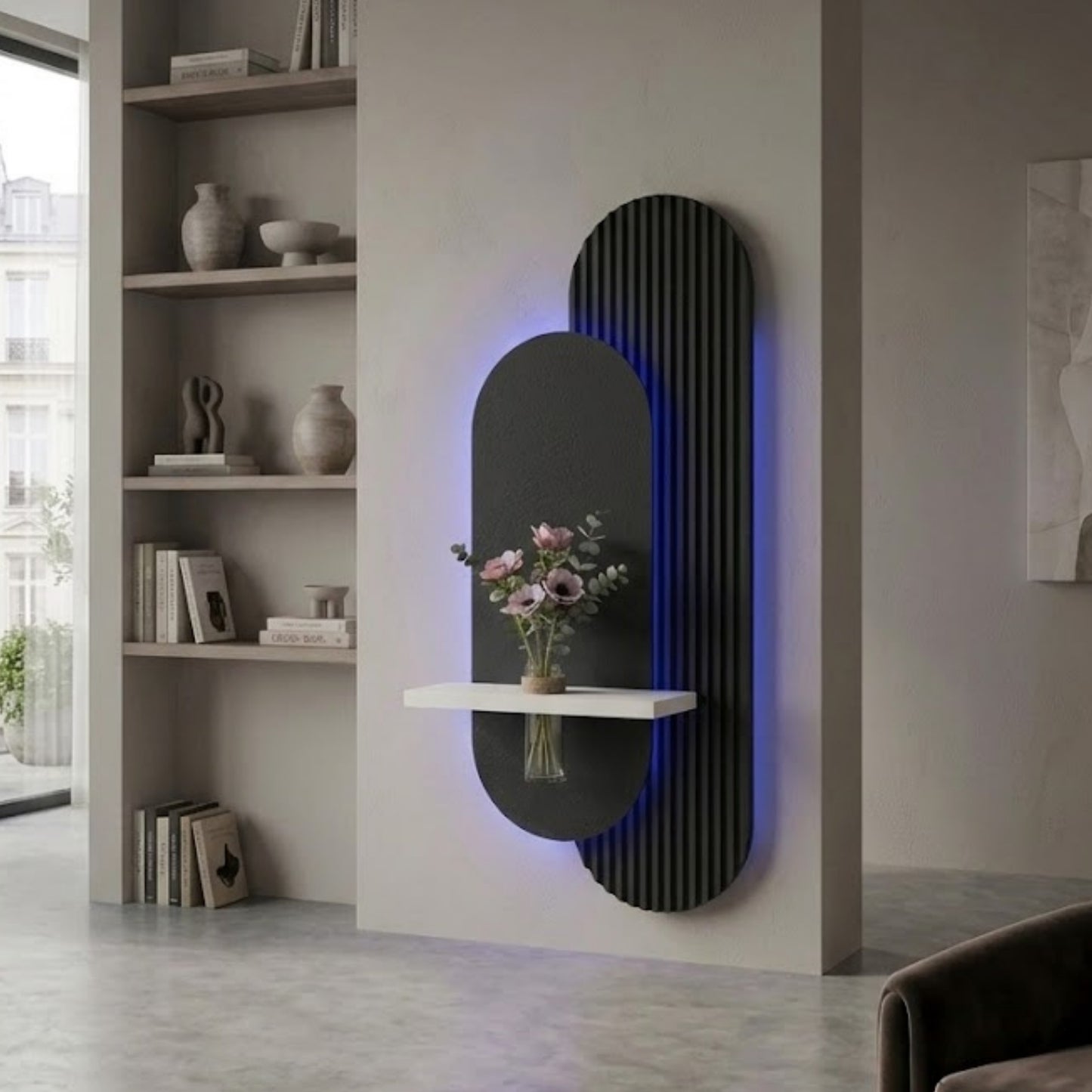 Modern Ledli Duvar Tablosu | Dekoratif Panel | Gizli Aydınlatmalı | Özel Dokulu