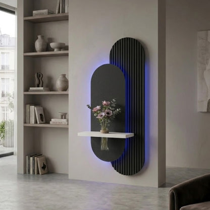 Modern Ledli Duvar Tablosu | Dekoratif Panel | Gizli Aydınlatmalı | Özel Dokulu