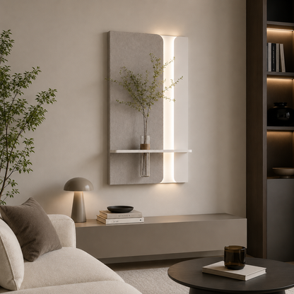 Modern Ledli Duvar Tablosu | Dekoratif Panel | Gizli Aydınlatmalı | Özel Dokulu