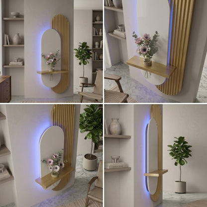 Modern Ledli Duvar Tablosu | Dekoratif Panel | Gizli Aydınlatmalı | Özel Dokulu