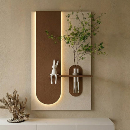 Modern Ledli Duvar Tablosu | Dekoratif Panel | Gizli Aydınlatmalı | Özel Dokulu
